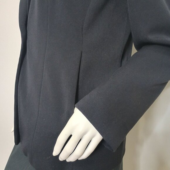 Rafaella Black Basic Jacket Size 14P Polyester Rayon Spandex Lined Padded Pocket - Picture 7 of 10